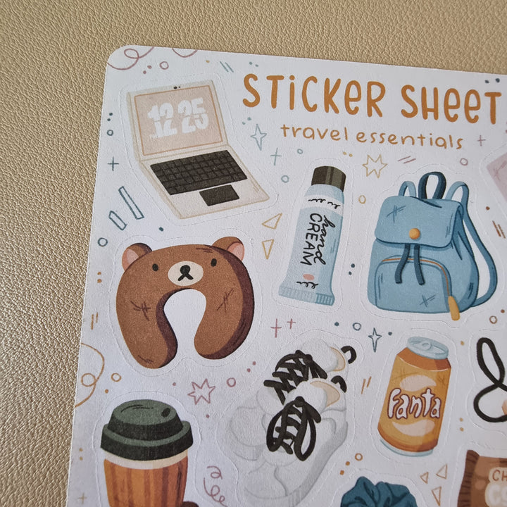Sticker Sheet - Travel Essentials | Planner Stickers for your Journal