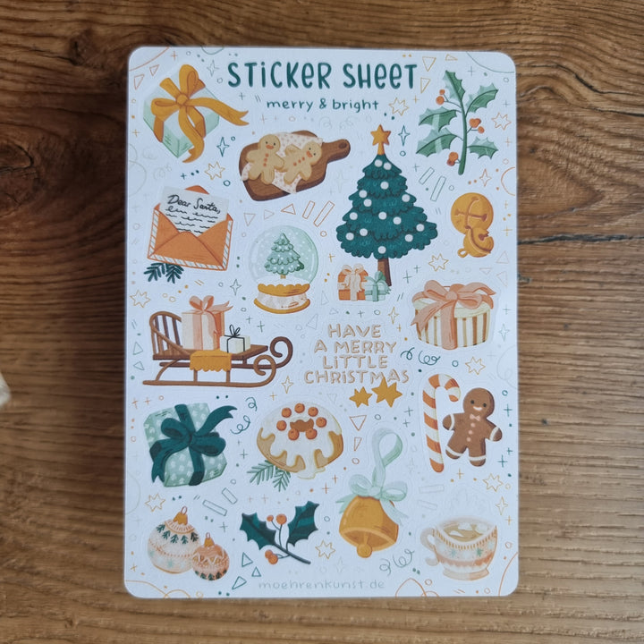 Sticker Sheet - Merry & Bright | Planner Stickers for your Journal
