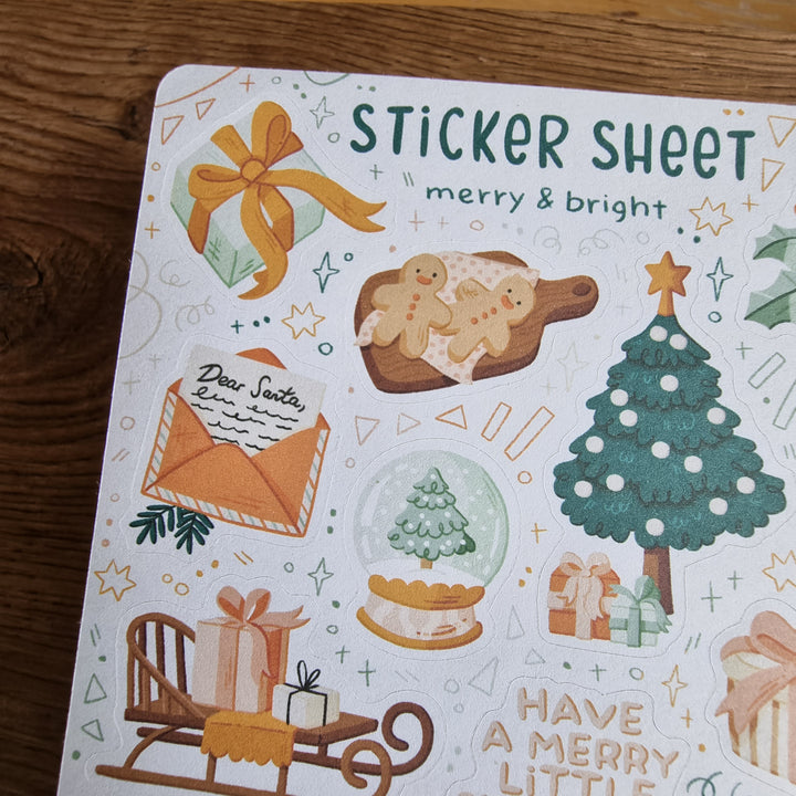 Sticker Sheet - Merry & Bright | Planner Stickers for your Journal