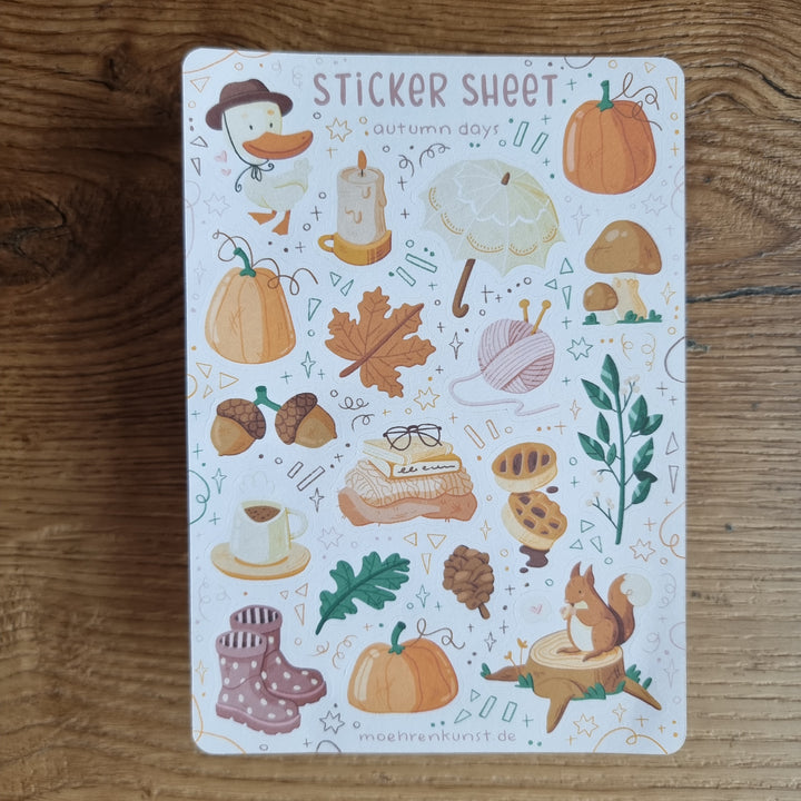 Sticker Sheet - Autumn Days | Planner Stickers for your Journal