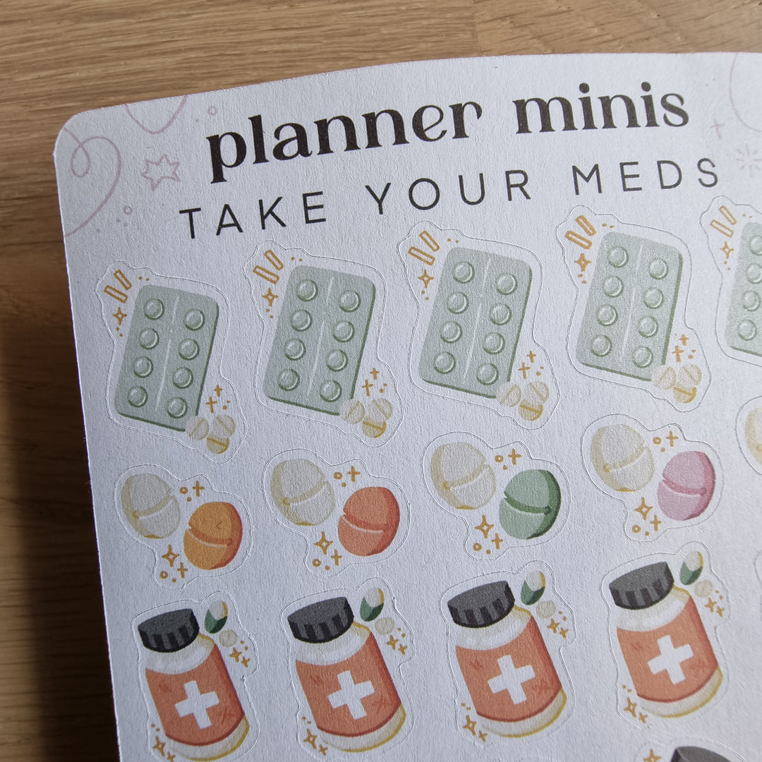 Planner Minis - Take Your Meds | Planner Stickers for your Journal