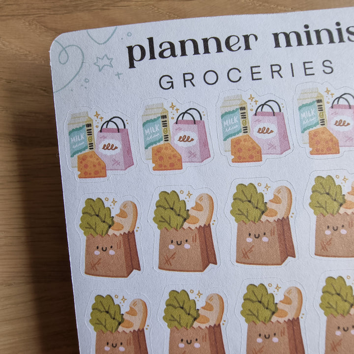 Planner Minis - Groceries | Planner Stickers for your Journal
