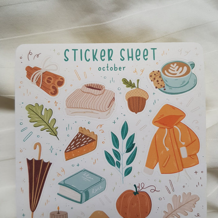 Sticker Sheet - October | Planner Stickers | moehrenkunst🥕