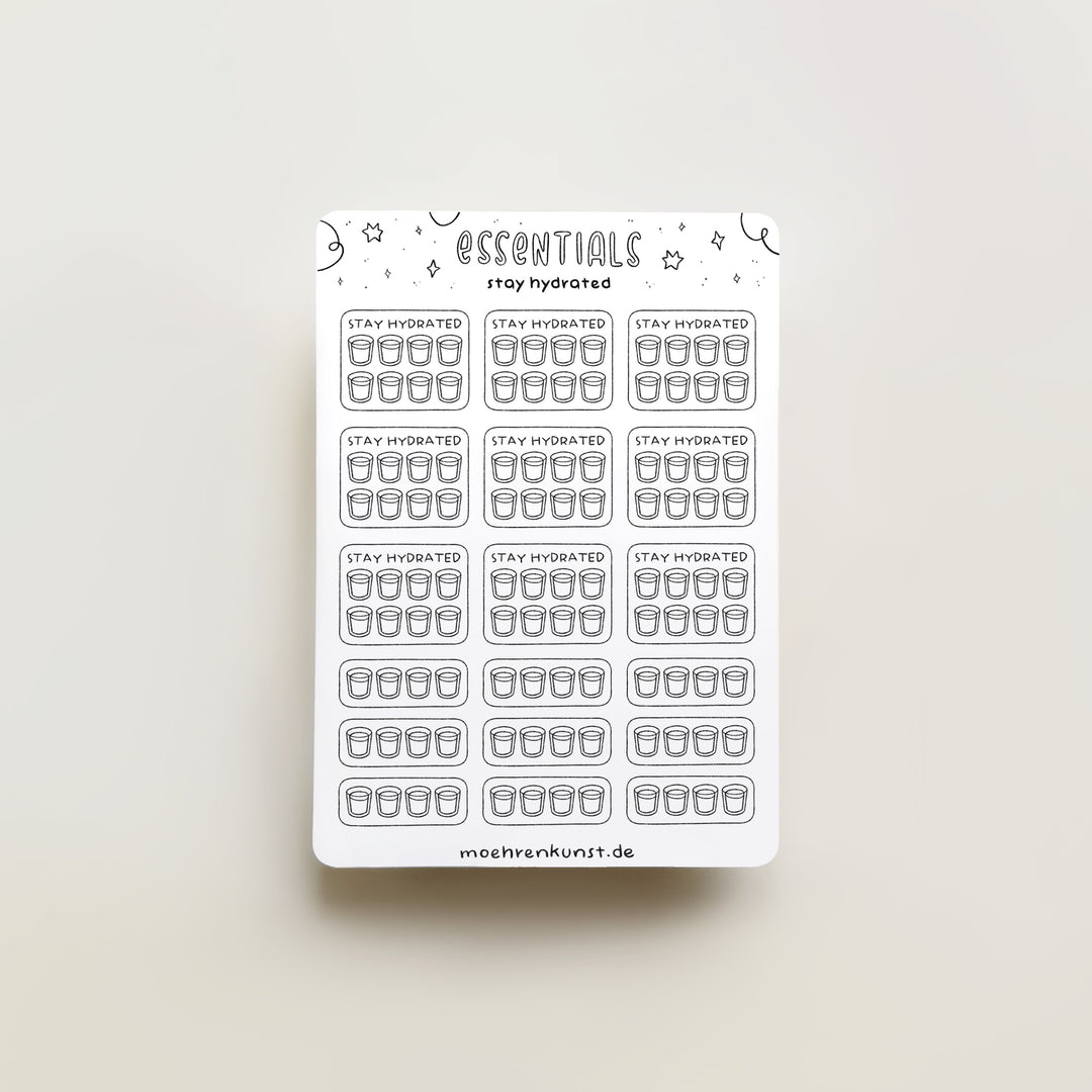 Essentials - Stay Hydrated | Planner Stickers for your Journal