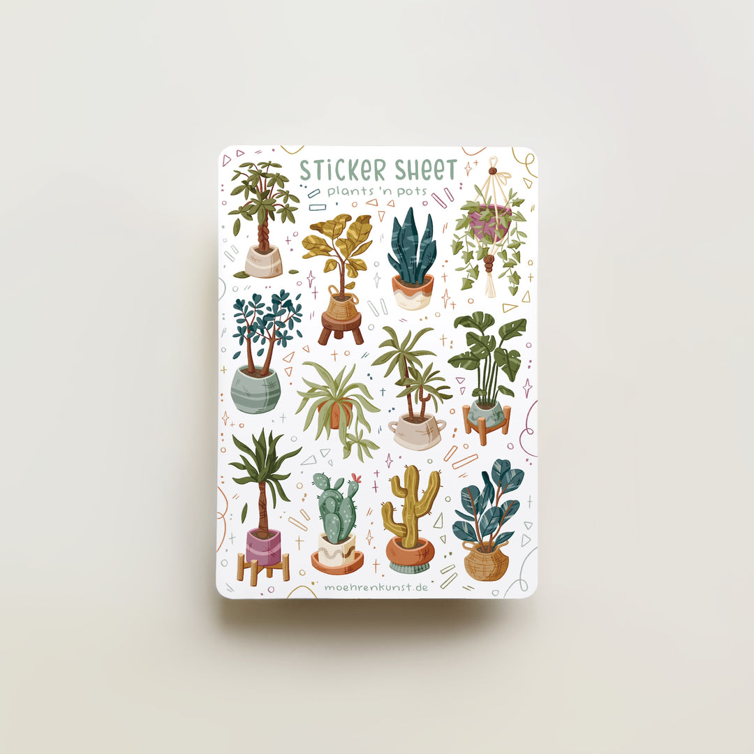 Sticker Sheet - Plants 'N Pots | Planner Stickers for your Journal