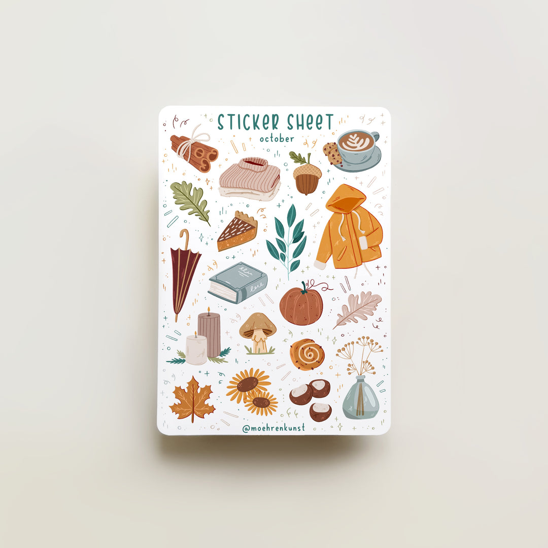 Sticker Sheet - October  | Planner Stickers for your Journal