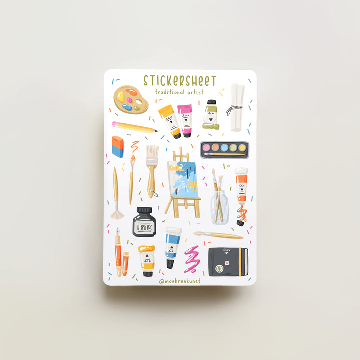 Sticker Sheet - Traditional Artist | Planner Stickers for your Journal