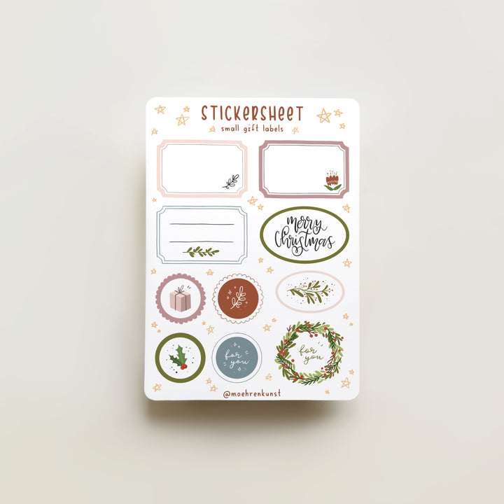 Sticker Sheet - Small Gift Labels | Planner Stickers for your Journal
