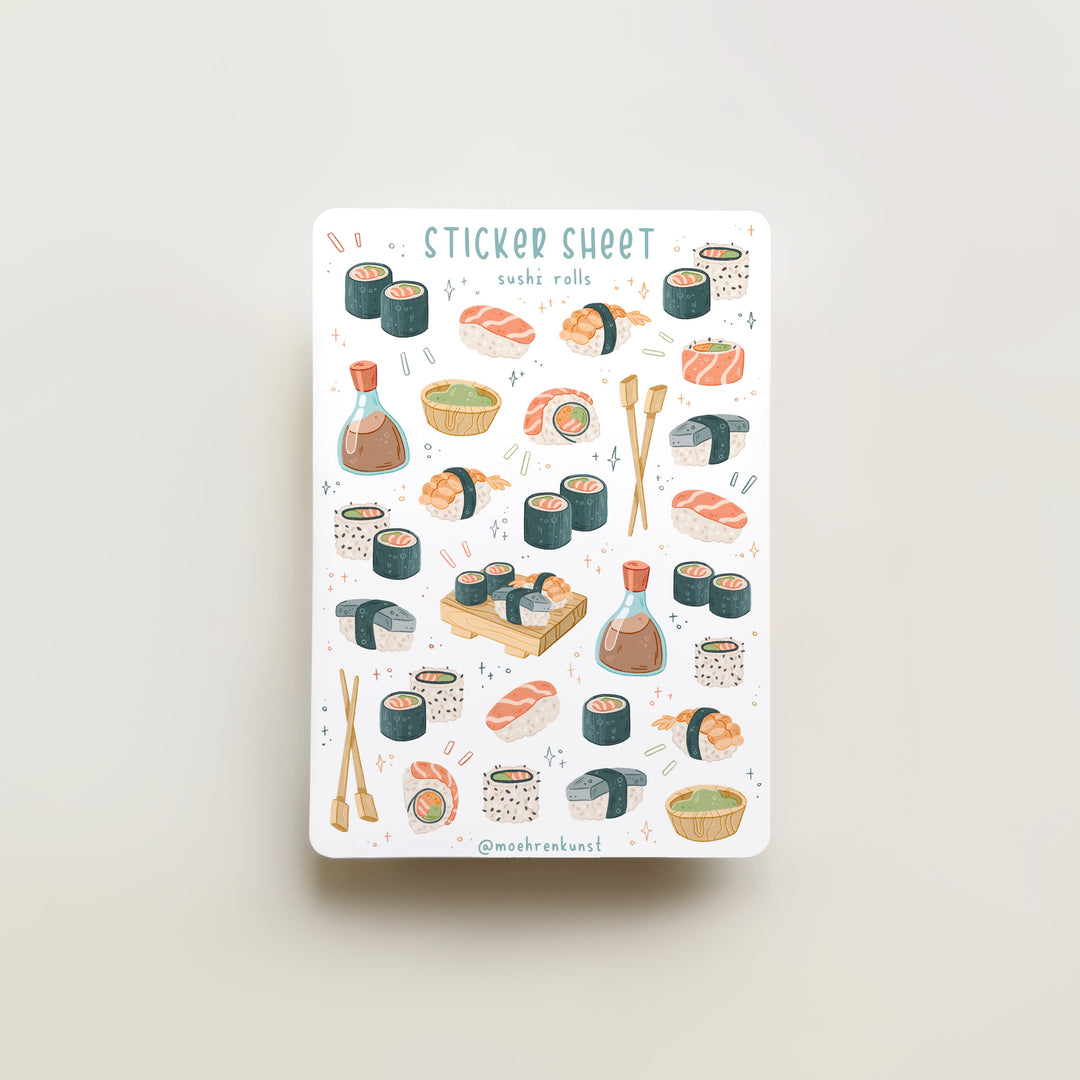 Sticker Sheet - Sushi Rolls | Planner Stickers for your Journal