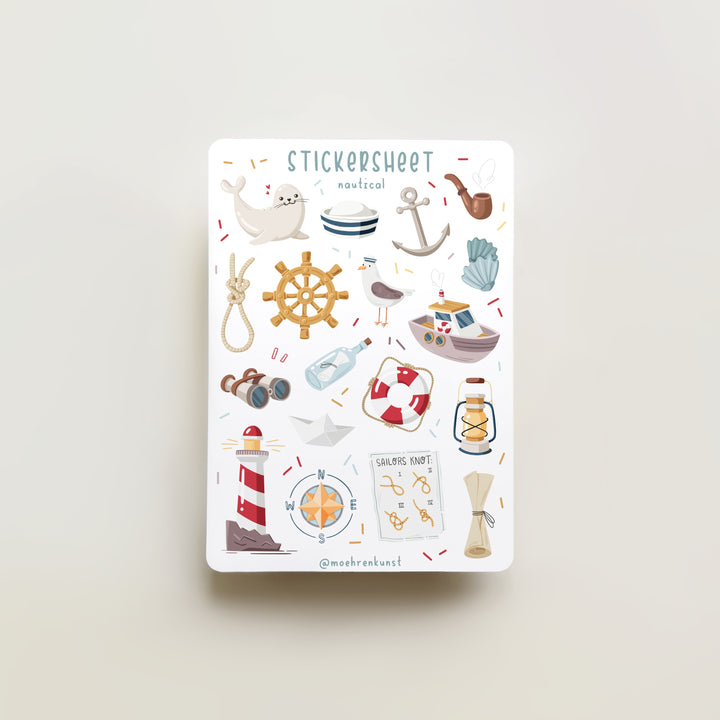Sticker Sheet - Nautical (CLEARANCE) | Planner Stickers for your Journal