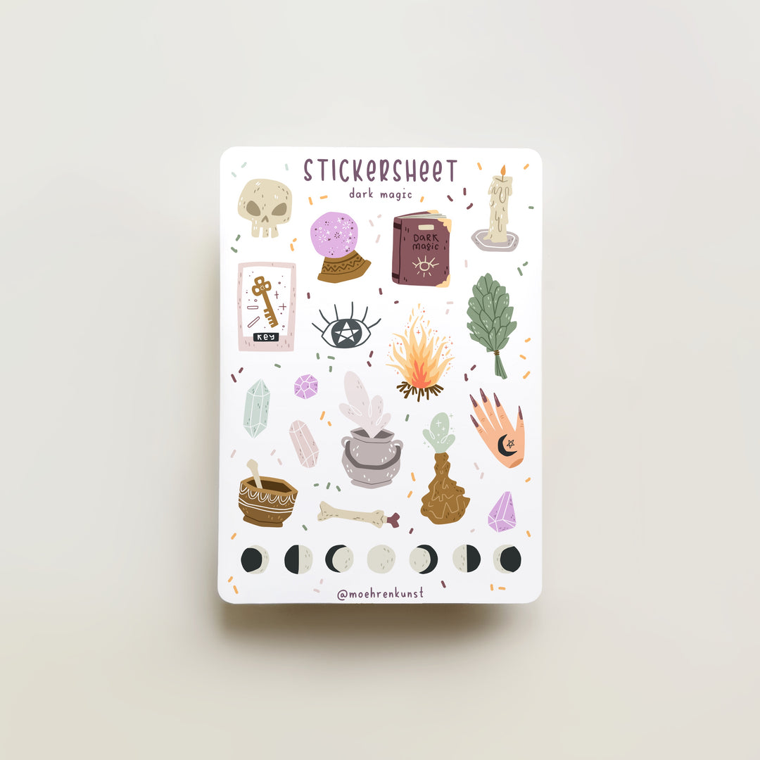 Sticker Sheet - Dark Magic (CLEARANCE) | Planner Stickers for your Journal