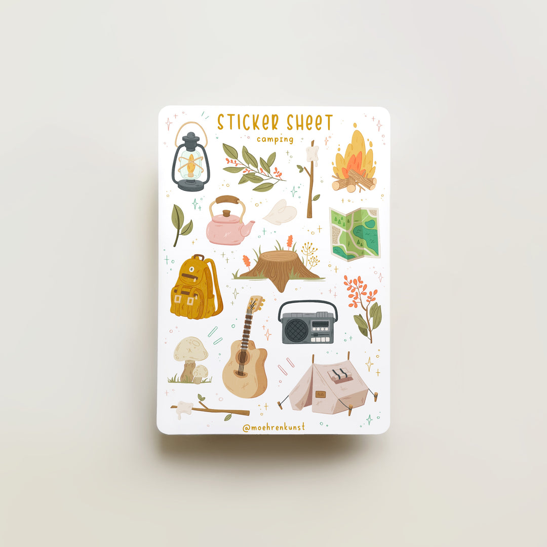 Sticker Sheet - Camping | Planner Stickers for your Journal