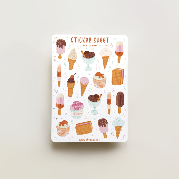 Sticker Sheet - Ice Cream  | Planner Stickers for your Journal