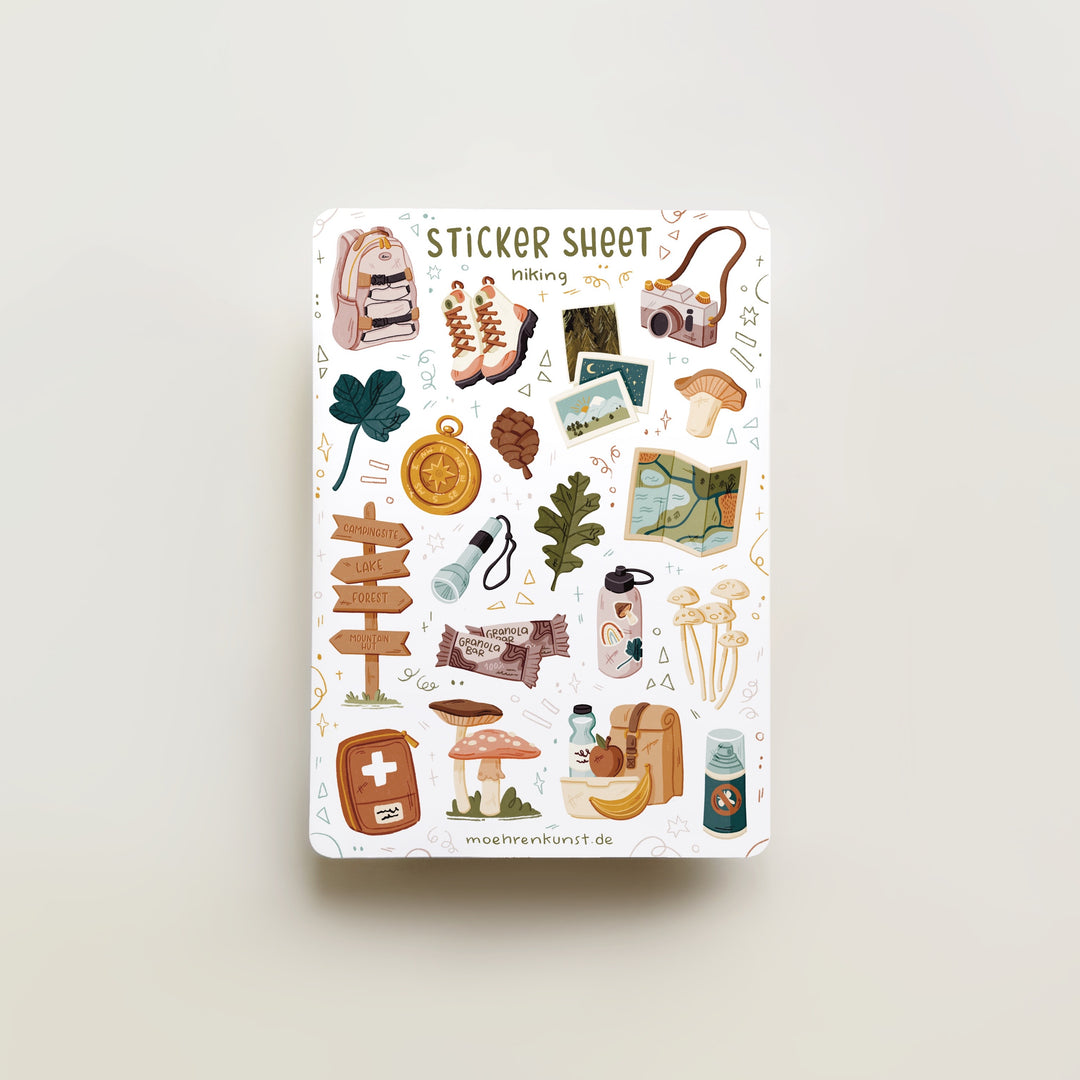 Sticker Sheet - Hiking | Planner Stickers for your Journal