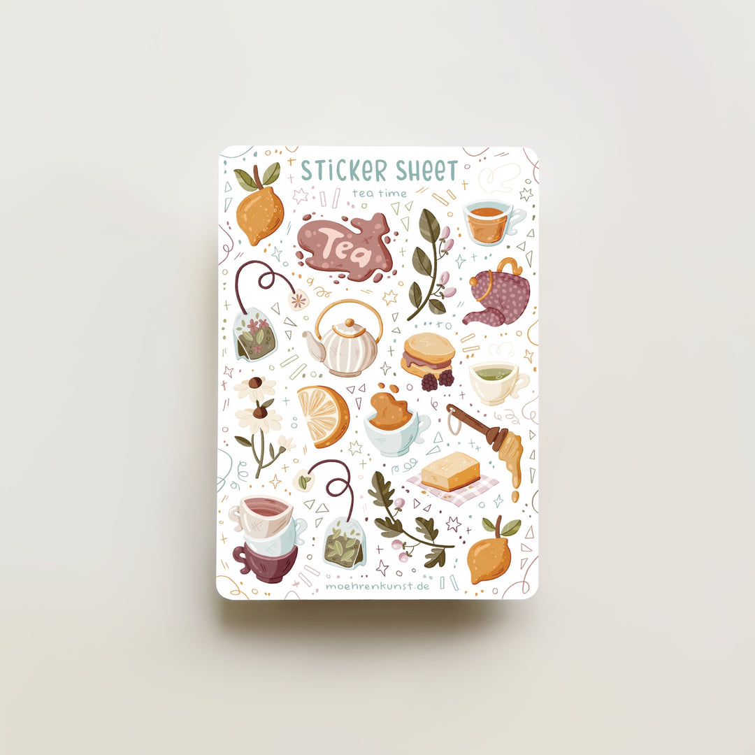 Sticker Sheet - Tea Time | Planner Stickers for your Journal