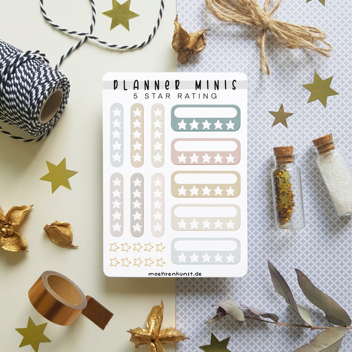 Planner Minis - 5 Star Rating | Planner Stickers for your Journal