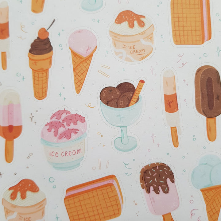 ice cream stickers details
