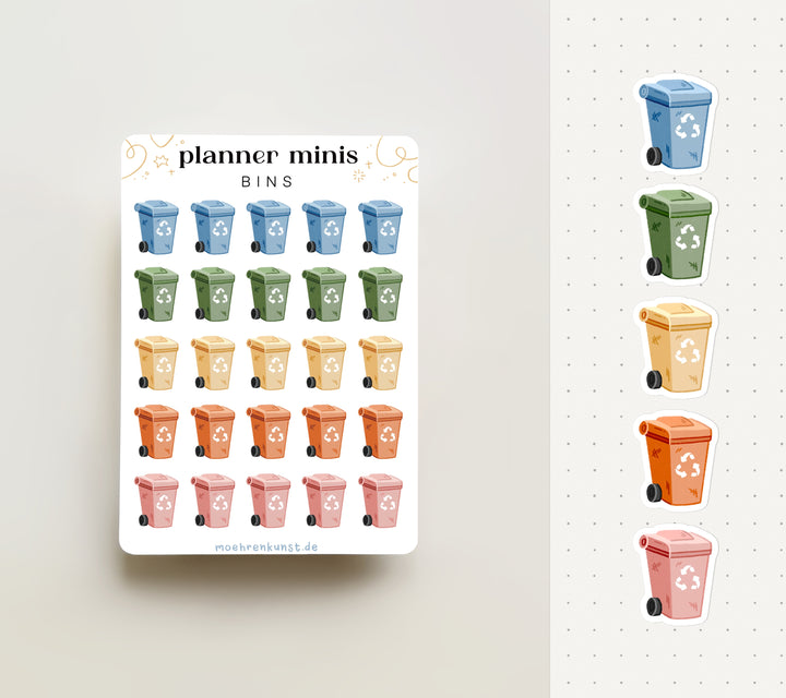 Planner Minis - Bins | Planner Stickers for your Journal