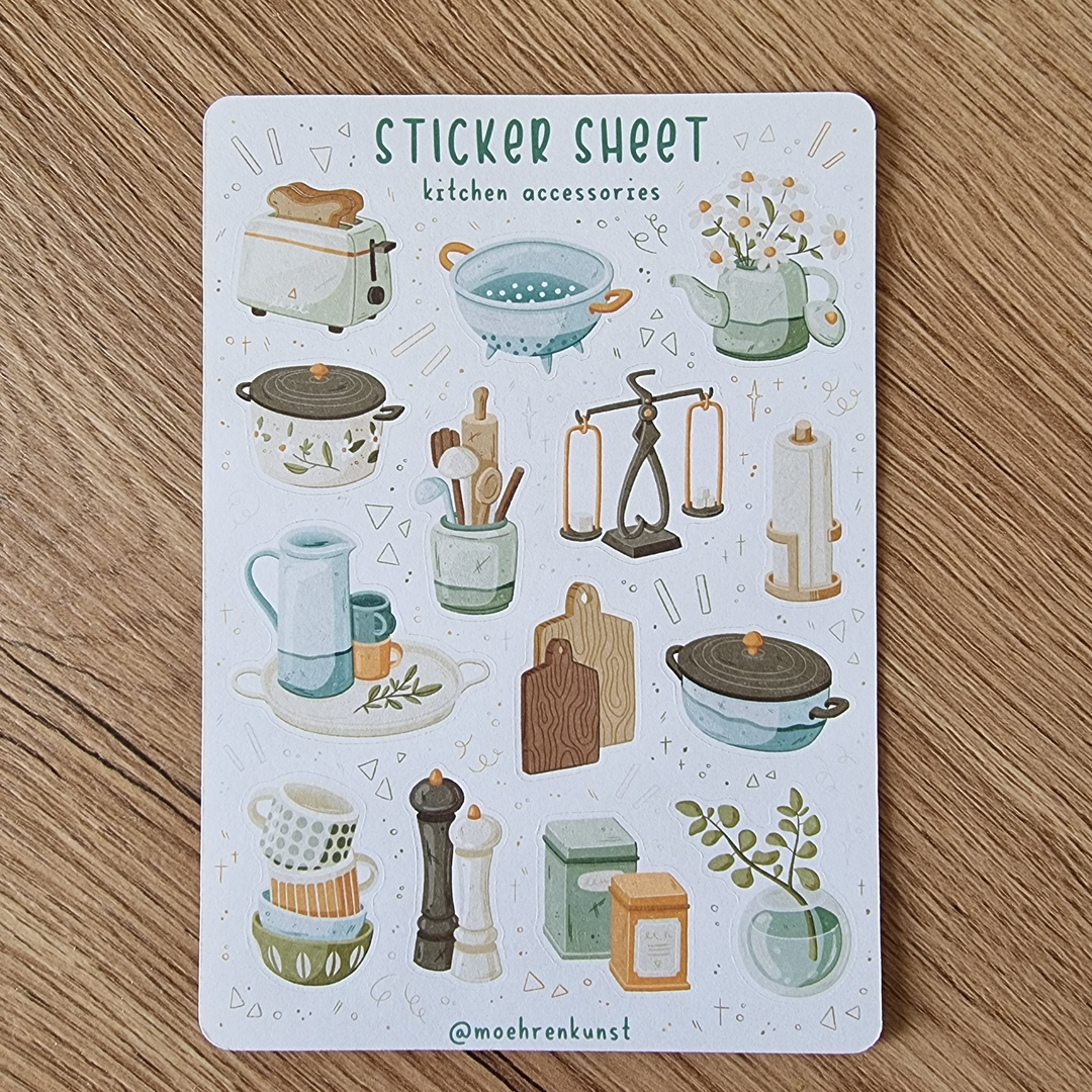 Sticker Sheet - Kitchen Accessories | Planner Stickers for your Journal