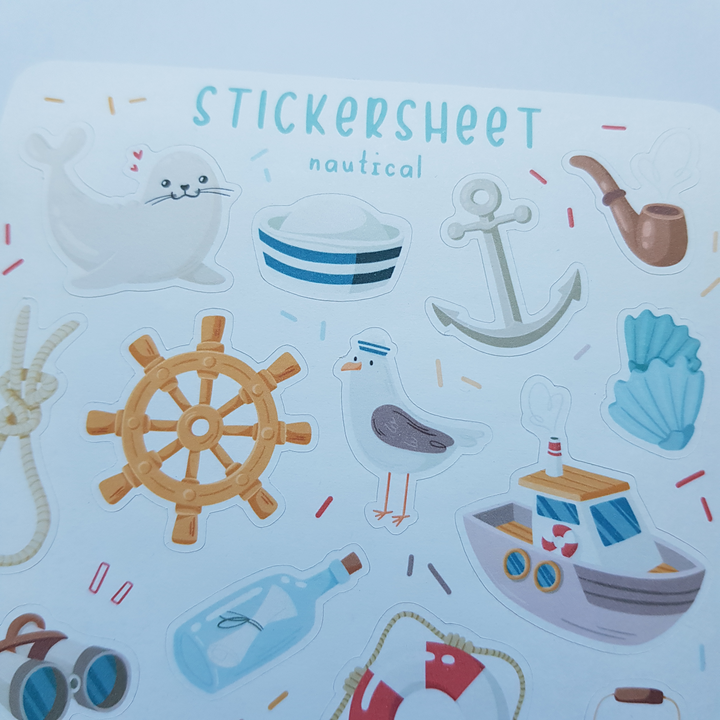 Planner stickers nautical details