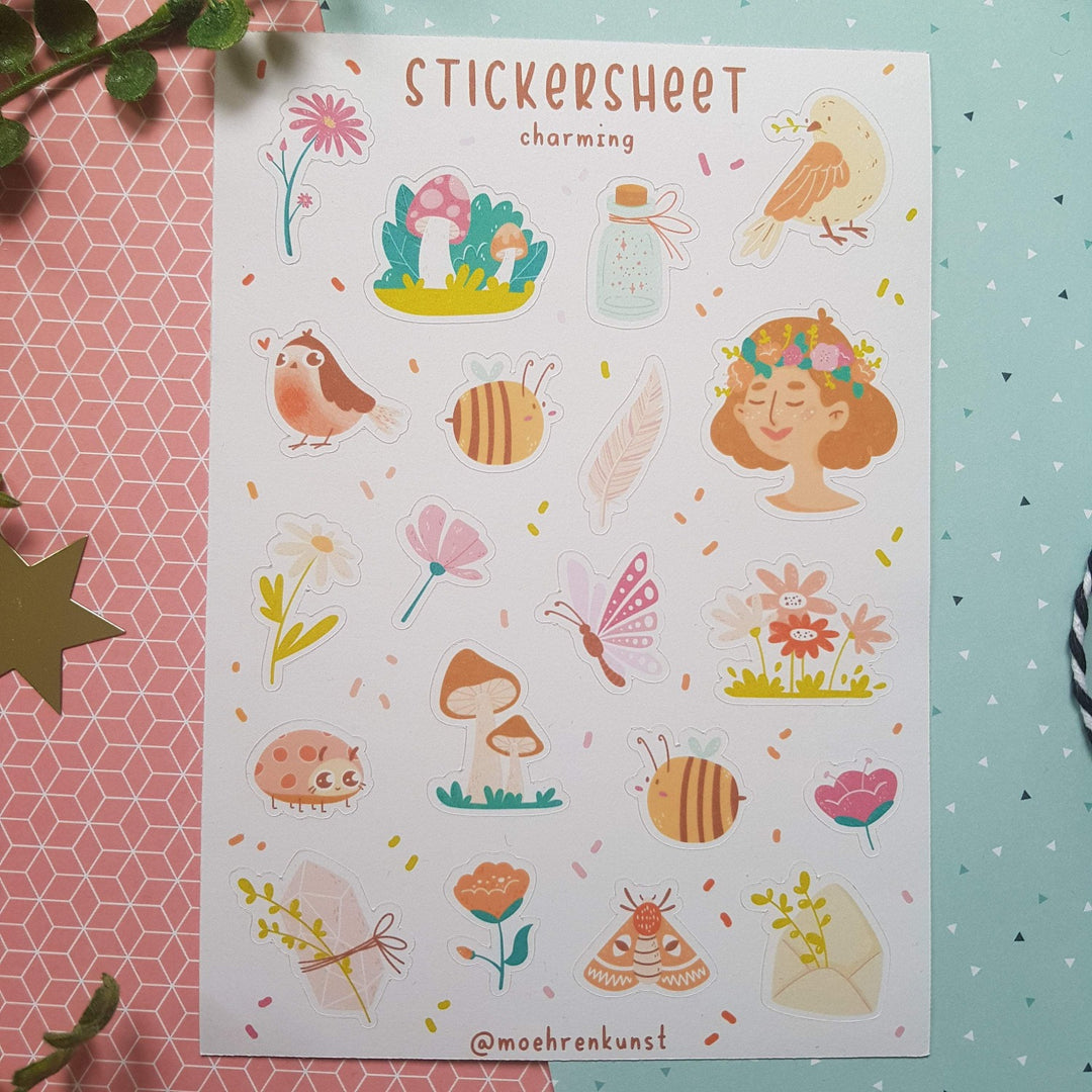 Planner stickers charming frontview
