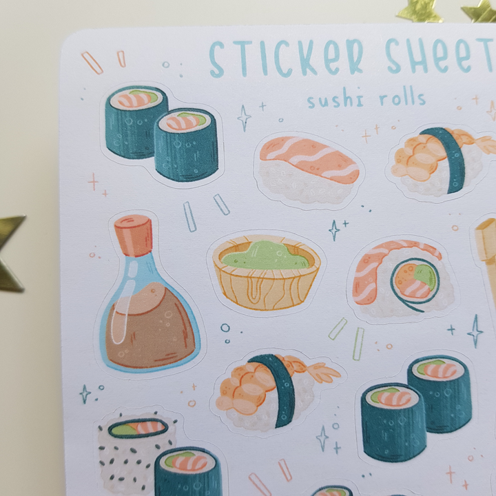 Planner stickers sushi details