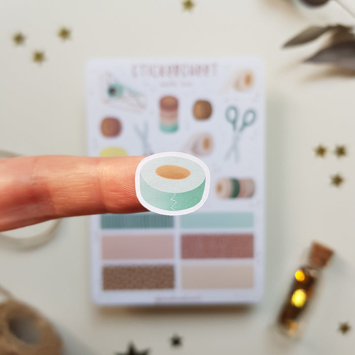 Planner stickers washi close up