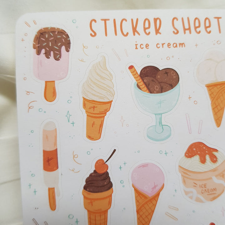 ice cream stickers details