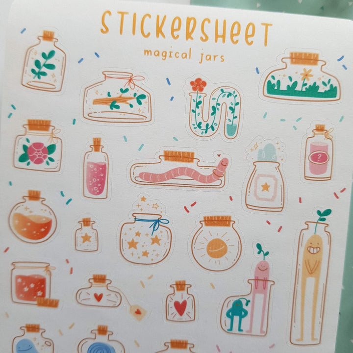 magical jars planner stickers details