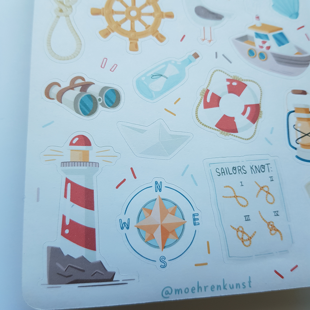 nautical planner stickers details