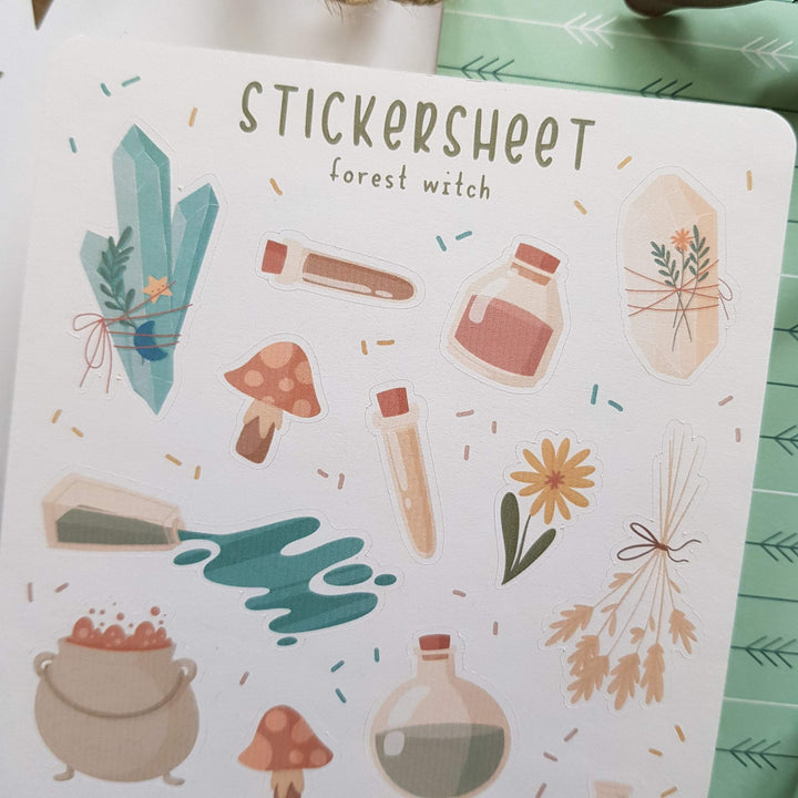 Planner stickers forest witch details