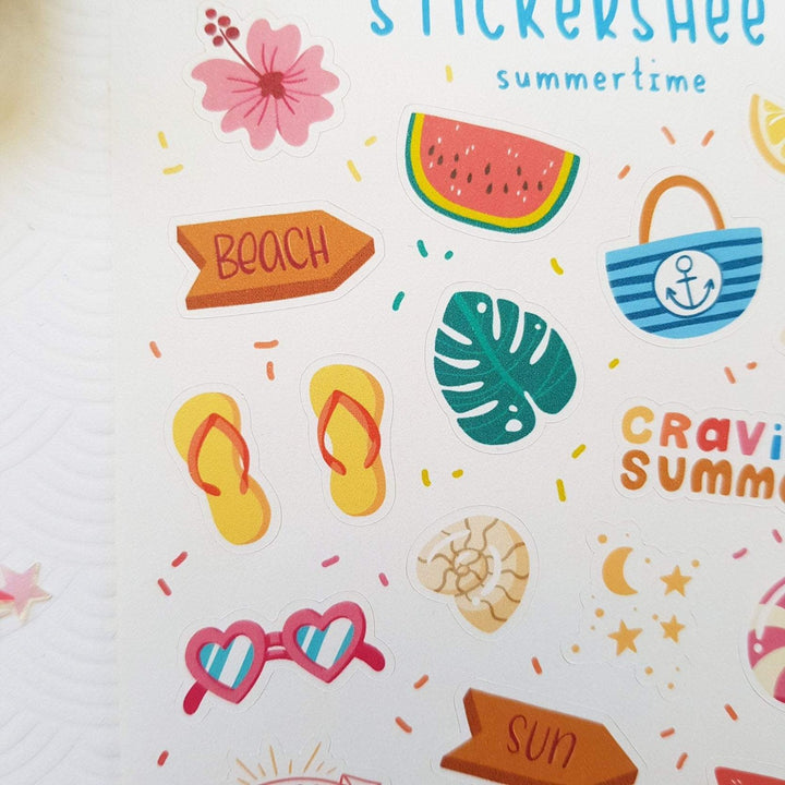 Summertime planner stickers details